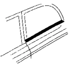 Lèche-vitres extérieurs arrière pour Volkswagen Coccinelle Cabriolet 66-> - 2 pièces