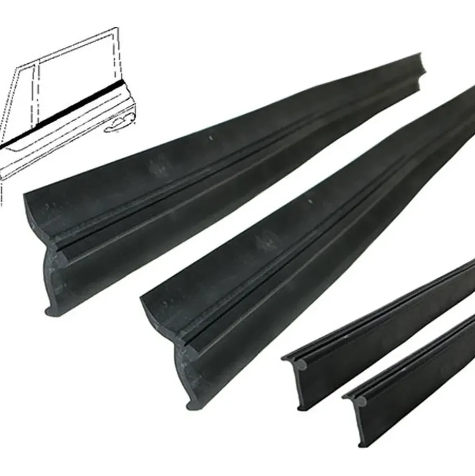 Lèche-vitres extérieurs avant pour Volkswagen Coccinelle Cabriolet 65-> - 4 pièces