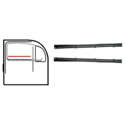 Lèche-vitres intérieurs pour Volkswagen Coccinelle Berline (09/1952-07/1964), paire