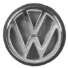 Logo adhésif VW chromé sur fond noir de coffre pour VW Golf 3 Berline Cabriolet et Variant (04/1992-08/1998)