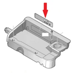 Logo 1.6 16V chromé de cache moteur plastique pour VW Golf 4 et Bora 1.6L 16V (05/1999-04/2001) - moteurs ATN AUS