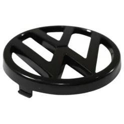 Logo VW 84mm noir de calandre 7 barrettes pour VW Polo 2 86C GT G40 (09/1985-09/1989) et VW Jetta 2 (12/1983-07/1987)