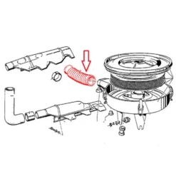 Manchon flexible de boîtier rond de filtre à air pour BMW Série 02 E10 Berline Touring Cabriolet et Cabriolet Baur Targa à simple carburateur (03/1966-07/1977)
