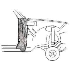 Montant de porte avant droite pour Opel Kadett C (1973-1979)