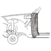 Montant de porte avant gauche pour Opel Kadett C (1973-1979)