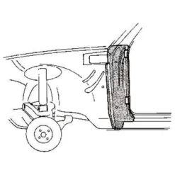 Montant de porte avant gauche pour Opel Kadett C (1973-1979)