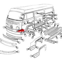 Morceau de plancher gauche de cabine pour Combi 73 -><noscript><img width=