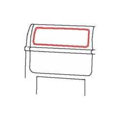 Moulure aluminium DeLuxe de lunette arrière pour Combi 68 ->79