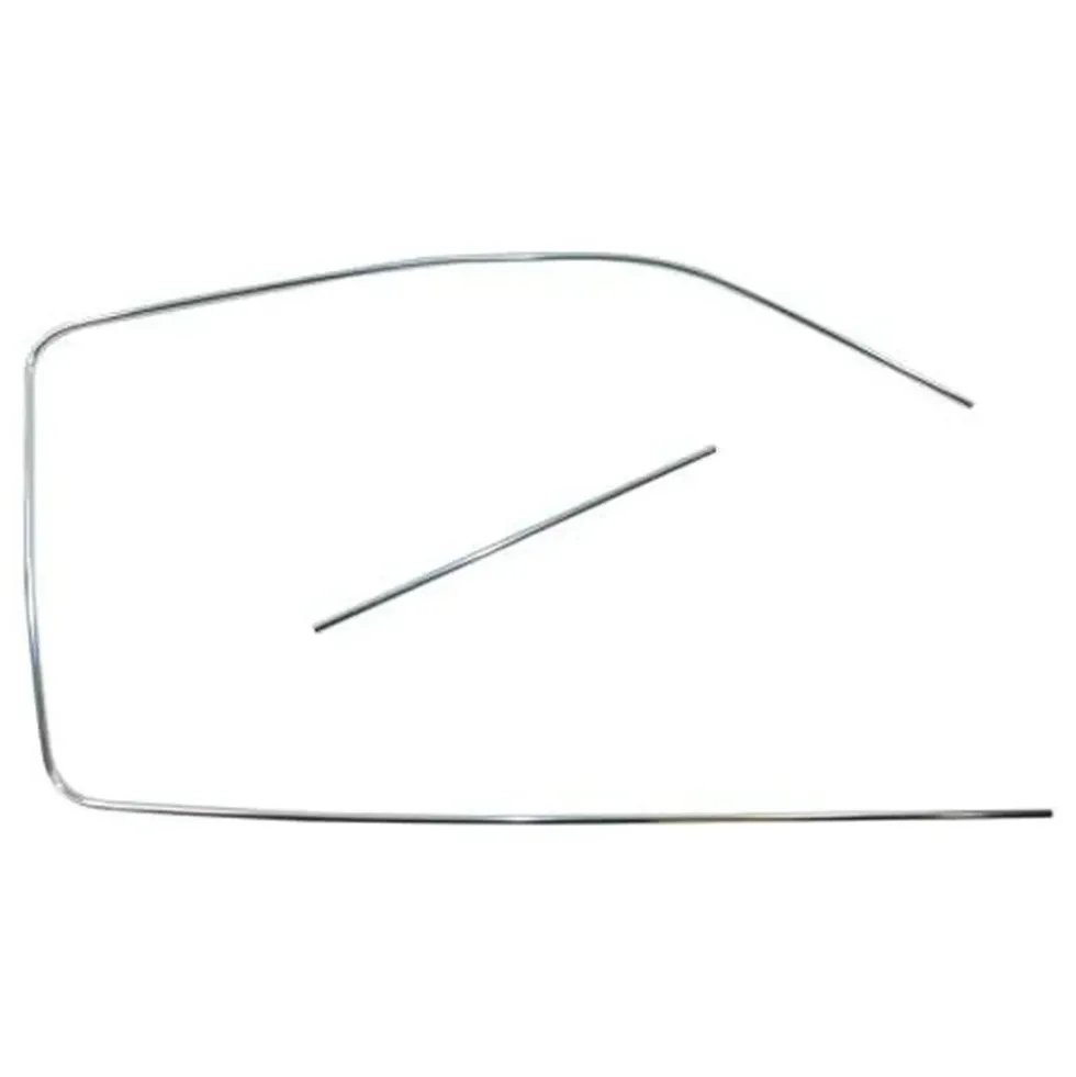 Moulure aluminium DeLuxe de vitre centrale 3/4 droite pour Combi 68 ->79