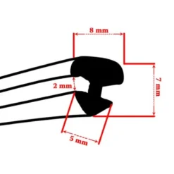 Moulure chromée en rouleau 4120 mm pour vitres de VOLKSWAGEN Transporter T25 (05/1979-07/1992)