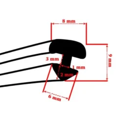 Moulure chromée pour joint de vitre