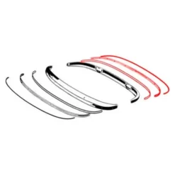 Moulure de parechocs arrière pour Porsche 356 B et C 1.6 à 2.0