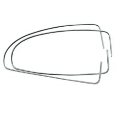 Moulures de vitres latérales aluminium pour Volkswagen Coccinelle 65 ->71