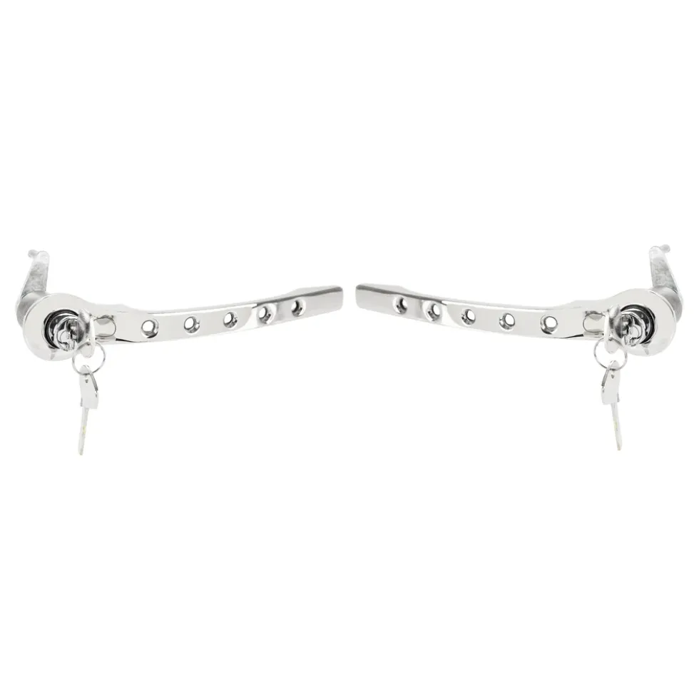 Paire de poignées de porte percées chromées pour Porsche 911 type F et 912 (1965-1967)