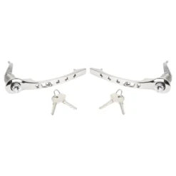 Paire de poignées de porte percées chromées pour Porsche 911 type F et 912 (1965-1967)
