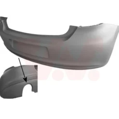 Pare choc arrière pour Volkswagen Polo V (6R) Sport (2009-2014)