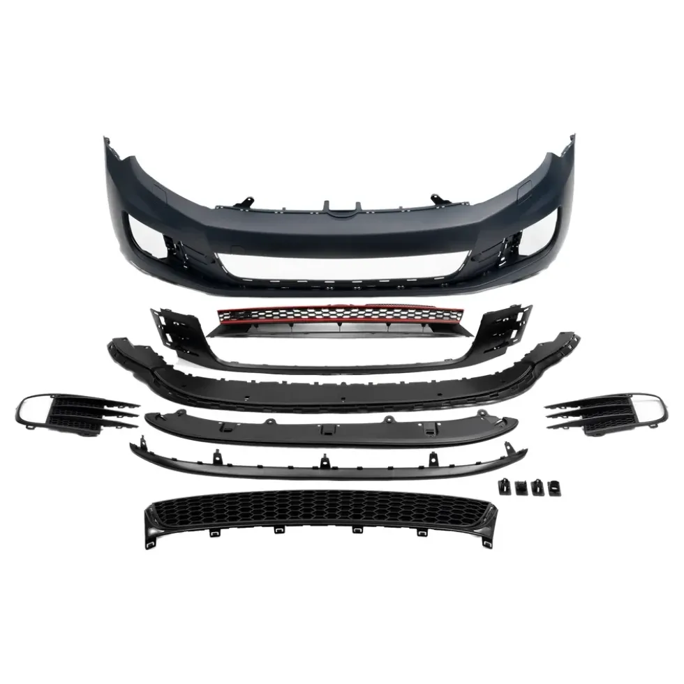 Pare choc avant type GTI sans antibrouillards pour VW Golf 6 sans PDC avec lave phares
