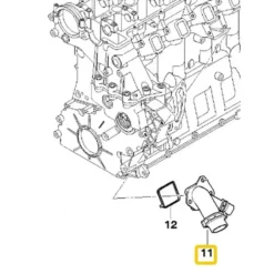 Pipe de raccord durite d'eau sur culasse pour BMW X5 E53 3.0d (01/2000-09/2006) - moteurs M57D30 M57D30TU