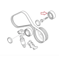 Poulie de renvoi de courroie d'accessoires pour BMW E90/E91/E92/E93
