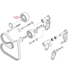Poulie de renvoi de pompe à eau et alternateur pour BMW E60/E61