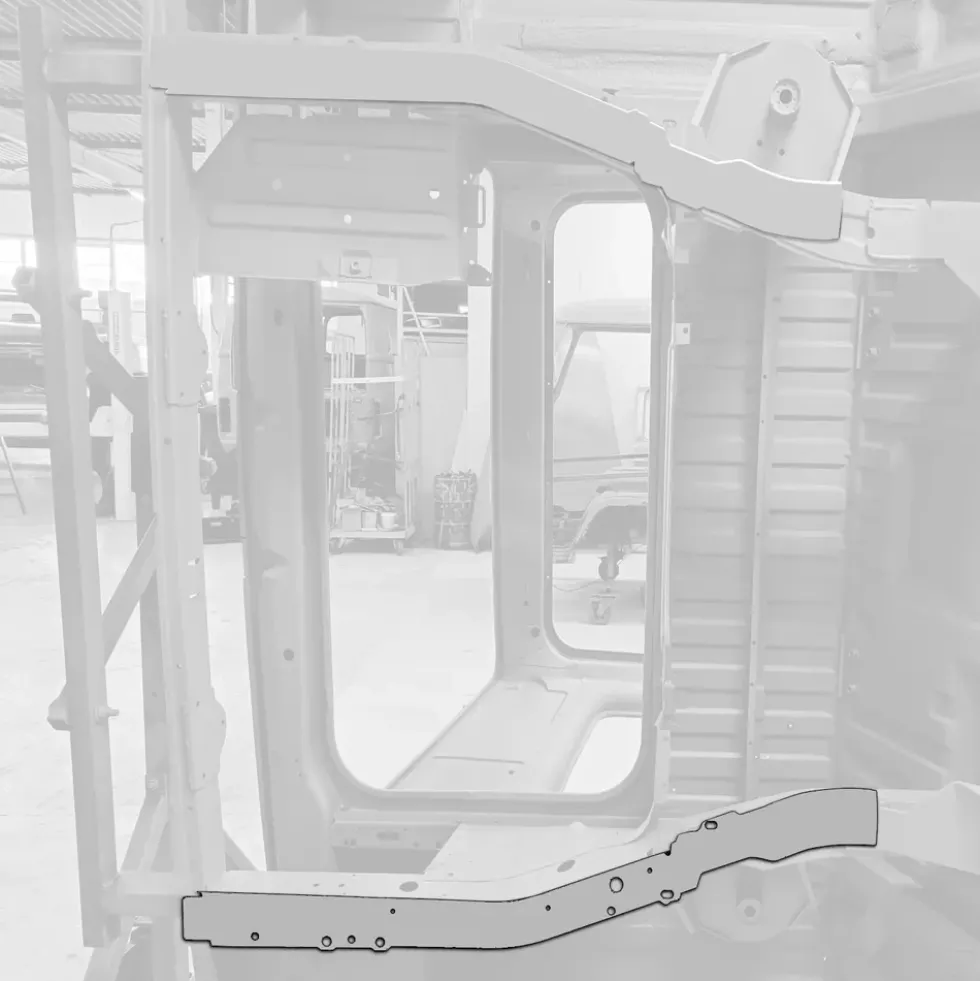 Poutre de support arrière gauche pour VOLKSWAGEN Transporter T25 (05/1979-07/1992)