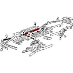 Poutre de traverse centrale 66cm pour VOLKSWAGEN Combi Bay Window (08/1967-07/1979)