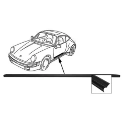 Protection de marchepied en caoutchouc pour Porsche 911, 912, 964 et 993 - côté droit