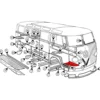 Quart de plancher avant droit Volkswagen Combi Split