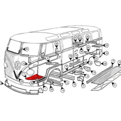 Quart de plancher avant gauche VOLKSWAGEN Combi Split Brazil (1957-1975)