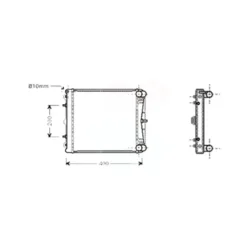 Radiateur d'eau avant pour Porsche 986 Boxster (1997-2004) - côté gauche