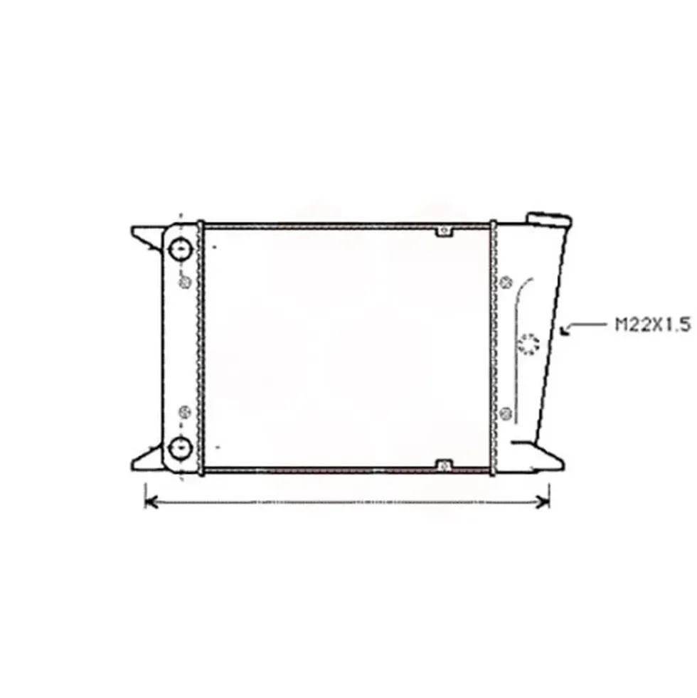 Radiateur d'eau moteur 430 mm pour VW Golf 1 de 79 ->81