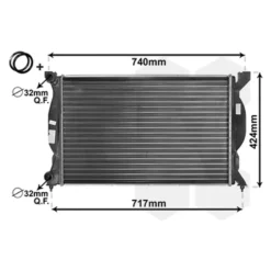 Radiateur d'eau moteur pour Audi A4 (B6) Boîte manuelle