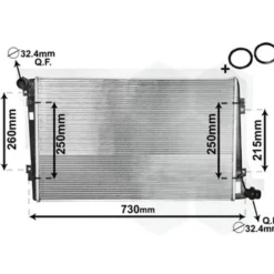 Radiateur d'eau moteur pour Audi A3 (8P) TDi