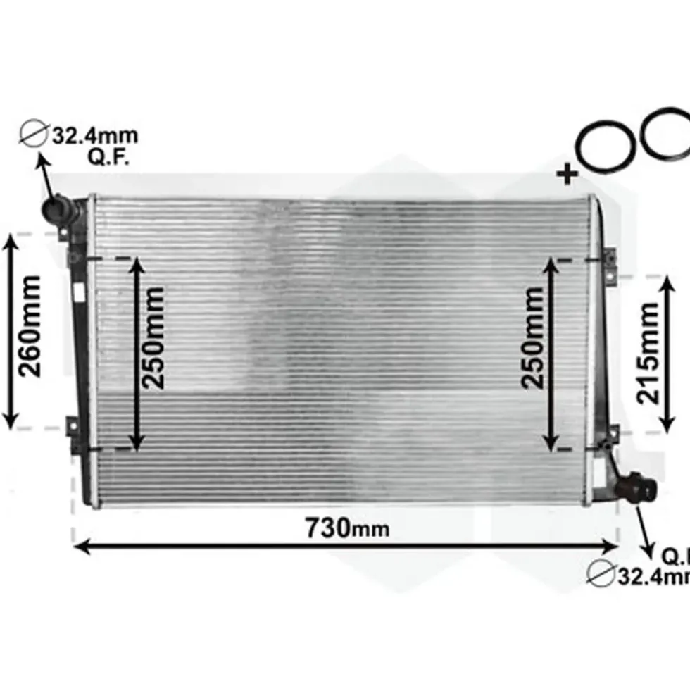 Radiateur d'eau moteur pour Golf 5