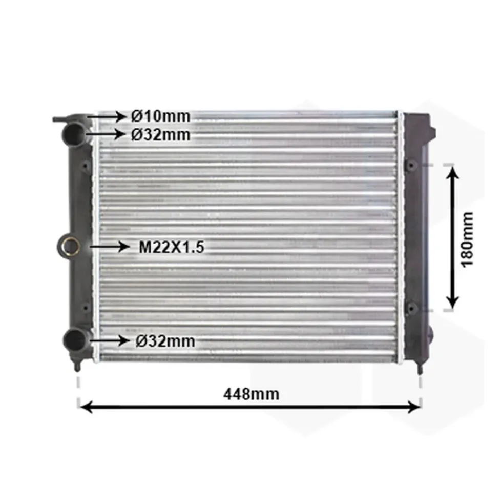 Radiateur d'eau moteur pour Volkswagen Polo G40