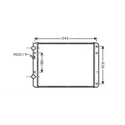 Radiateur d'eau moteur pour Volkswagen Polo 6N2 1.4 TDi