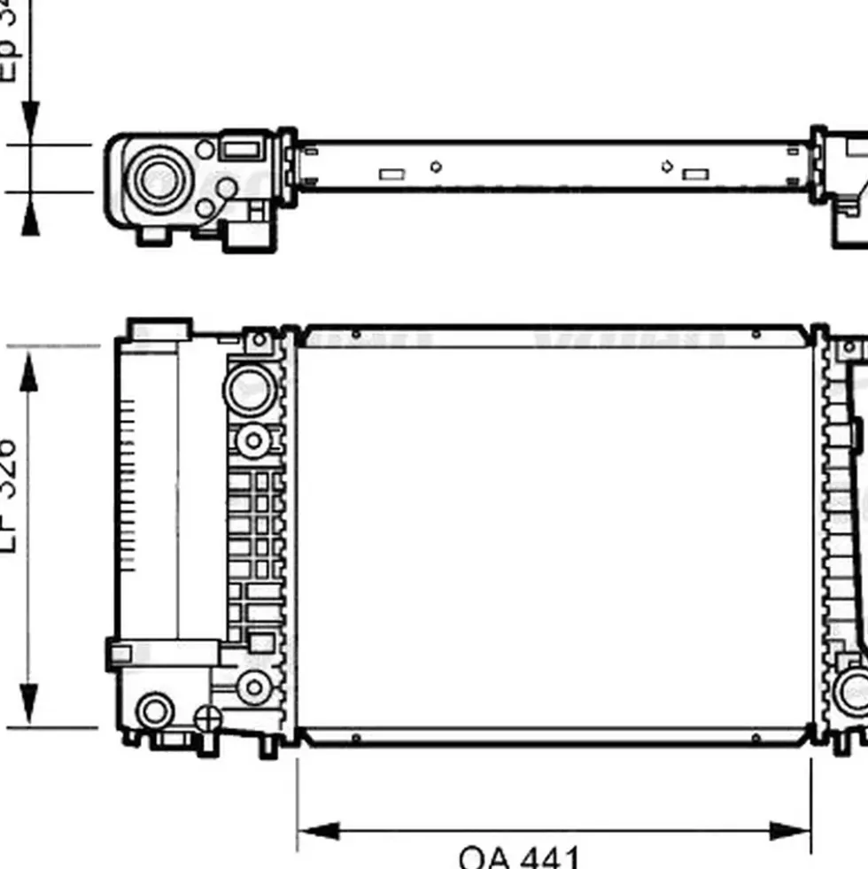 Radiateur d'eau NRF pour Bmw Série 5 E12 (02/1972-06/1981)