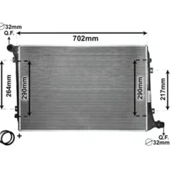 Radiateur d'eau pour Audi A3 (8P)