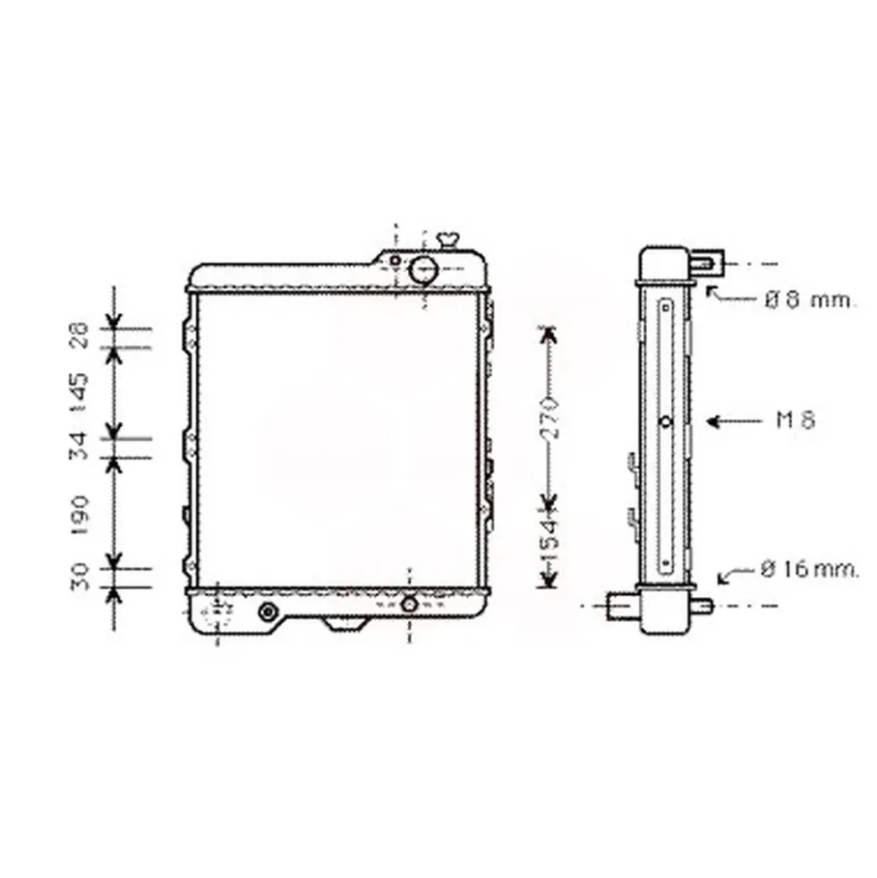 Radiateur d'eau pour Audi 80 2.3E