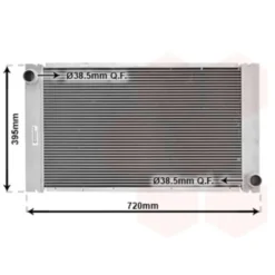 Radiateur d'eau pour BMW Série 5 E60 E60LCI E61 E61LCI diesel (02/2002-05/2010) - boîte de vitesses manuelle