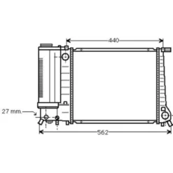 Radiateur d'eau pour BMW Série 3 E30 - moteur M40 boîte de vitesses manuelle sans climatisation