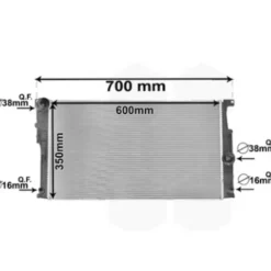 Radiateur d'eau pour Bmw Série 1 F20 et F21 Lci (05/2014-06/2019)