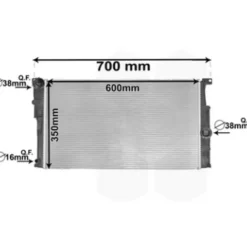 Radiateur d'eau pour Bmw Série 1 F20 et F21 (07/2010-06/2019)