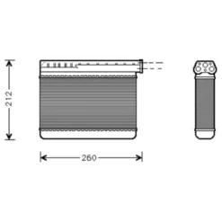 Radiateur de chauffage avec réservoir d'eau plastique pour BMW Série 3 E36 et Série 5 E39