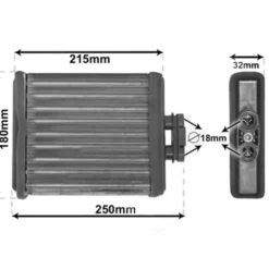 Radiateur de chauffage pour Seat Ibiza 6L