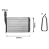 Radiateur de chauffage type Valéo pour Renault Twingo