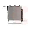Radiateur de refroidissement moteur pour Mercedes SLK 200 R170 - 360x434x33mm