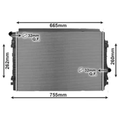 Radiateur de refroidissement moteur pour Volkswagen Golf 7 2.0 GTD
