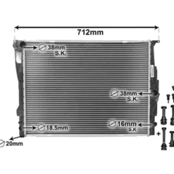 Radiateur moteur pour BMW série 1 E81-E82-E87-E8 125i et 130i avec boite de vitesses automatique