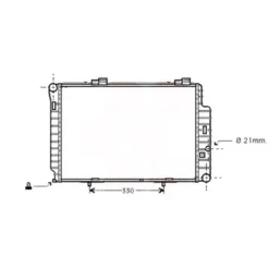 Radiateur moteur pour Mercedes Classe C (W202)